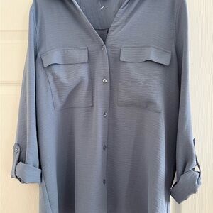 Laundry By Shelli Segal Blue Blouse